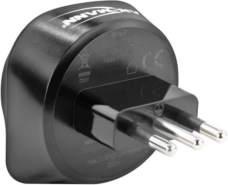Produktbild: Ansmann 1250-0035 Reiseadapter EU to IT