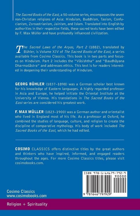 Produktbild: The Sacred Laws of the Aryas, Part 2 of 2