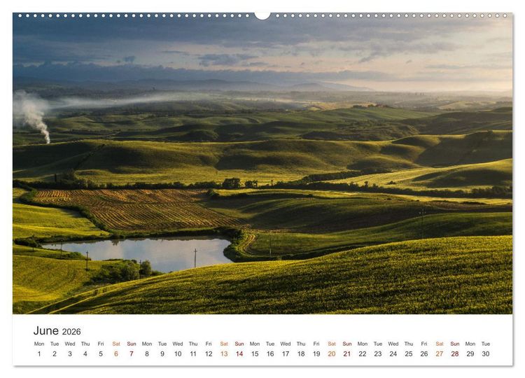 Produktbild: Tuscany A color palette (High Quality Premium Wall Calendar 2026 DIN A2 landscape),CALVENDO 12 Month Wall Calendar