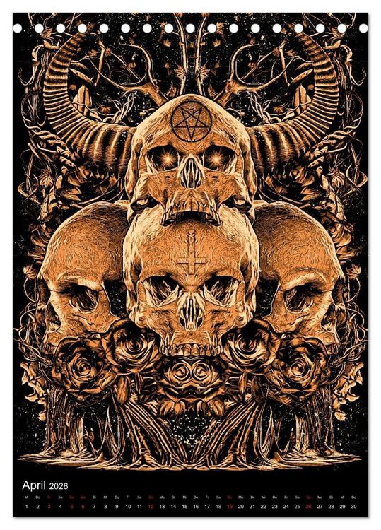Produktbild: BLOODBOY/DARK ILLUSTRATION (Tischkalender 2026 DIN A5 hoch), CALVENDO Monatskalender