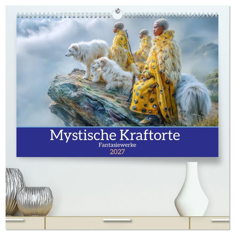 Produktbild: Mystische Kraftorte - Fantasiewerke (hochwertiger Premium Wandkalender 2027 DIN A2 quer), Kunstdruck in Hochglanz