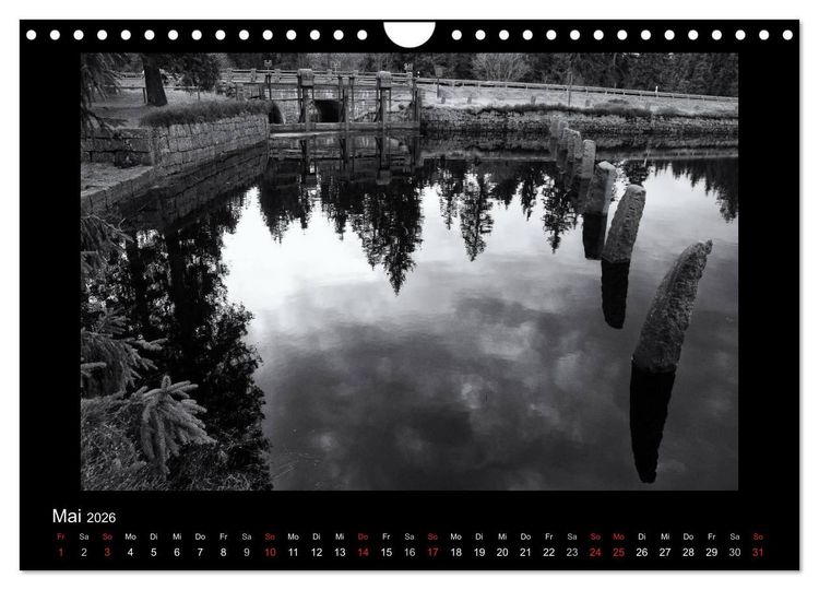Produktbild: Harz-Bilder in monochrome (Wandkalender 2026 DIN A4 quer), CALVENDO Monatskalender