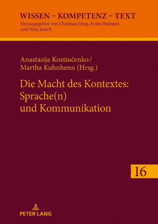 Produktbild: Die Macht des Kontextes: Sprache(n) und Kommunikation