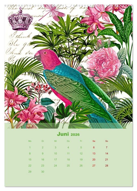 Produktbild: Rosencollagen mit Rosen von Pierre-Joseph Redout&eacute; (Wandkalender 2026 DIN A2 hoch), CALVENDO Monatskalender