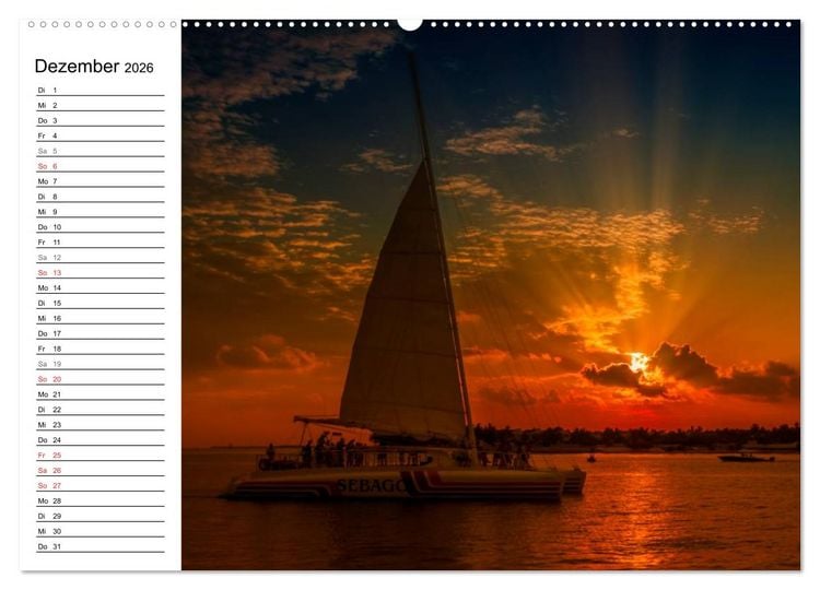 Produktbild: FLORIDA KEYS und KEY WEST Malerische Reiseroute (Wandkalender 2026 DIN A2 quer), CALVENDO Monatskalender
