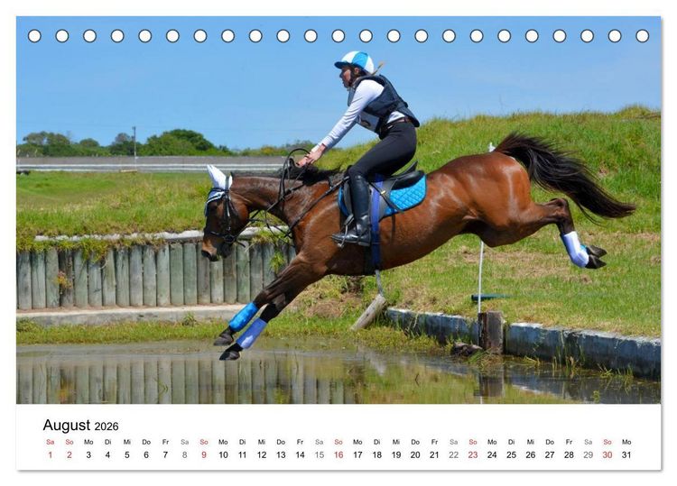Produktbild: Eventing - Der ultimative Reitsport (Tischkalender 2026 DIN A5 quer), CALVENDO Monatskalender