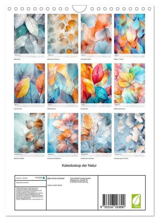 Produktbild: Kaleidoskop der Natur (Wandkalender 2026 DIN A4 hoch), CALVENDO Monatskalender
