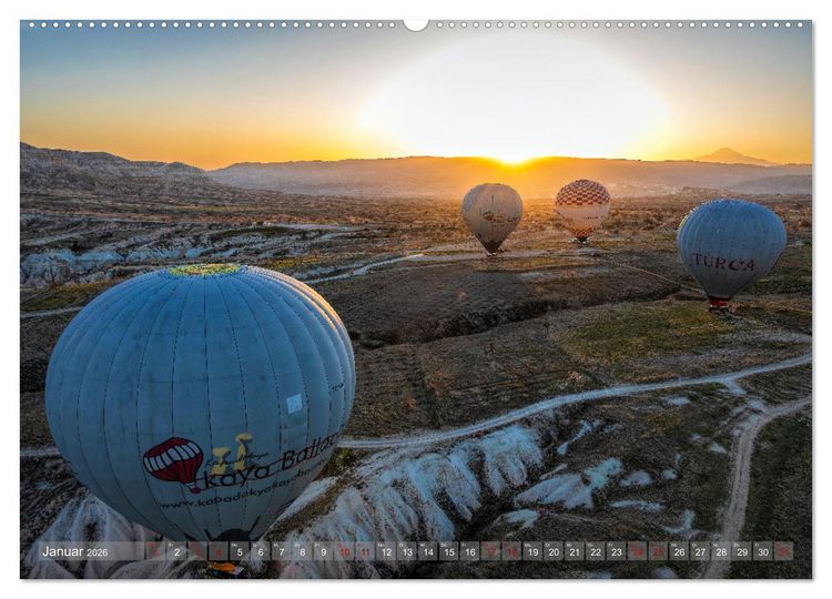 Produktbild: Hei&szlig;luftballons Die sanften Riesen (Wandkalender 2026 DIN A2 quer), CALVENDO Monatskalender
