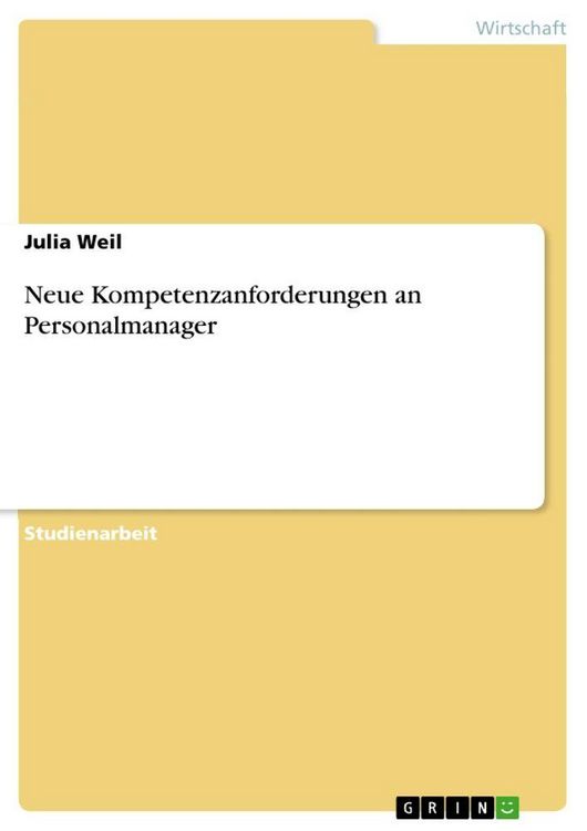 Produktbild: Neue Kompetenzanforderungen an Personalmanager