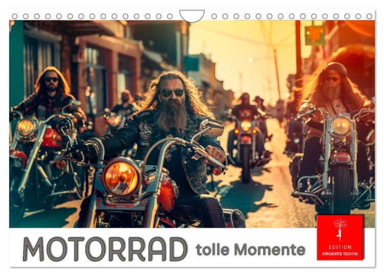 Produktbild: Motorrad tolle Momente (Wandkalender 2026 DIN A4 quer), CALVENDO Monatskalender
