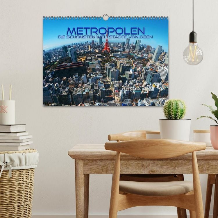 Produktbild: Metropolen - die sch&ouml;nsten Weltst&auml;dte von oben (Wandkalender 2026 DIN A3 quer), CALVENDO Monatskalender