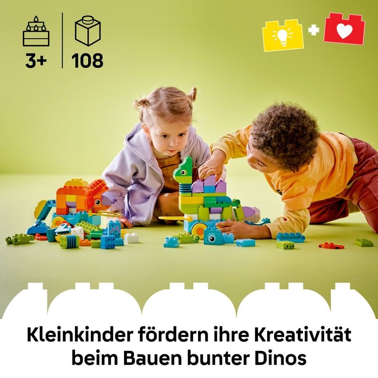 Produktbild: LEGO DUPLO 10451 Town Dinos auf R&auml;dern 3-in-1-Set, Lernspielzeug