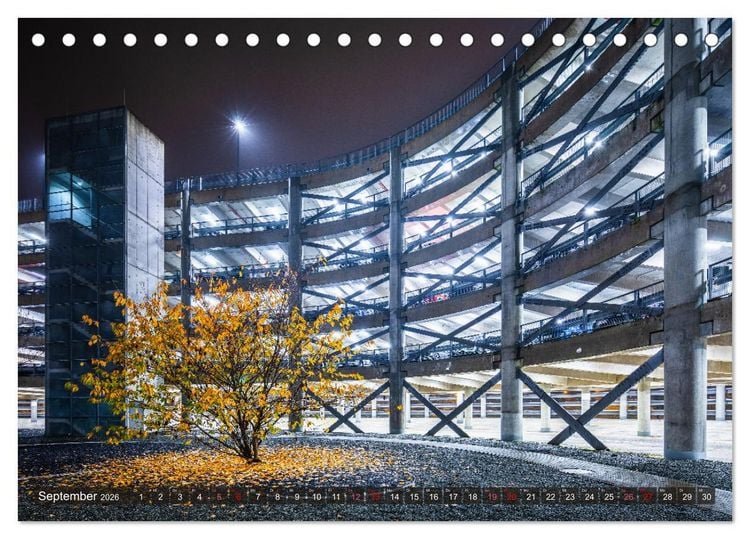 Produktbild: Funktion und &Auml;sthetik - Architektur f&uuml;r Mobilit&auml;t (Tischkalender 2026 DIN A5 quer), CALVENDO Monatskalender