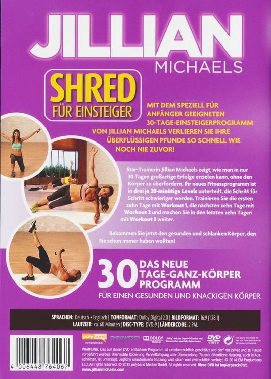 Produktbild: Jillian Michaels - Shred f&uuml;r Einsteiger