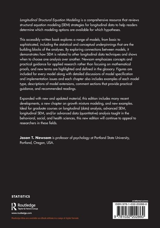 Produktbild: Longitudinal Structural Equation Modeling
