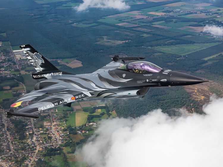 Produktbild: CALVENDO Puzzle Belgian Air Force - F-16 Fighting Falcon 1000 Teile Lege-Gr&ouml;&szlig;e 64 x 48 cm Foto-Puzzle Bild von Timo Breidenstein