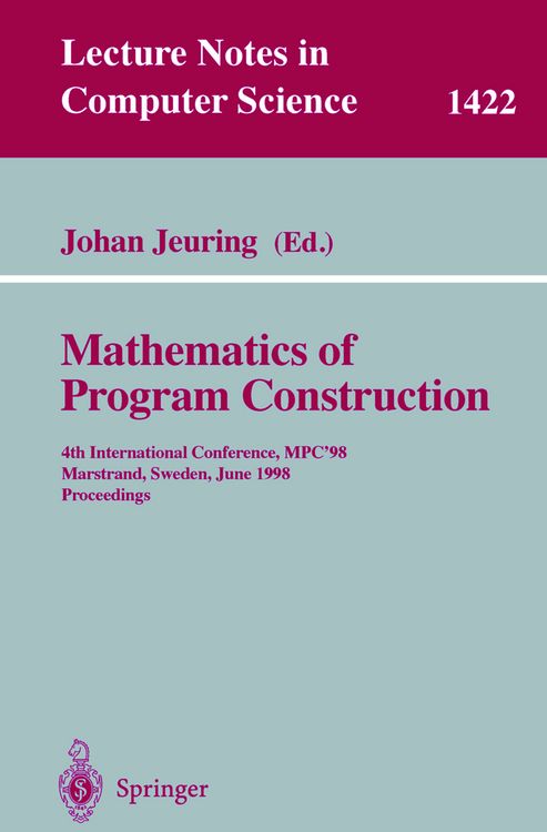 Produktbild: Mathematics of Program Construction