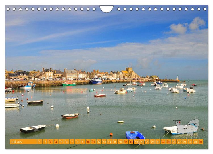 Produktbild: Die K&uuml;sten der Normandie vom Mont Saint-Michel bis &Eacute;tretat (Wandkalender 2027 DIN A4 quer), CALVENDO Monatskalender