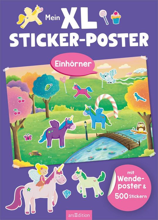 Produktbild: Mein XL Sticker-Poster Einh&ouml;rner