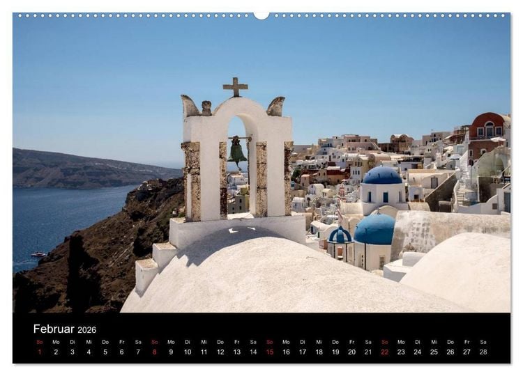 Produktbild: Santorin Trauminsel (Wandkalender 2026 DIN A2 quer), CALVENDO Monatskalender