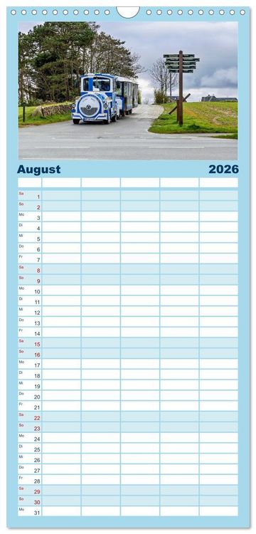 Produktbild: Familienplaner 2026 - Inselbilder Amrum mit 5 Spalten (Wandkalender, 21 x 45 cm) CALVENDO