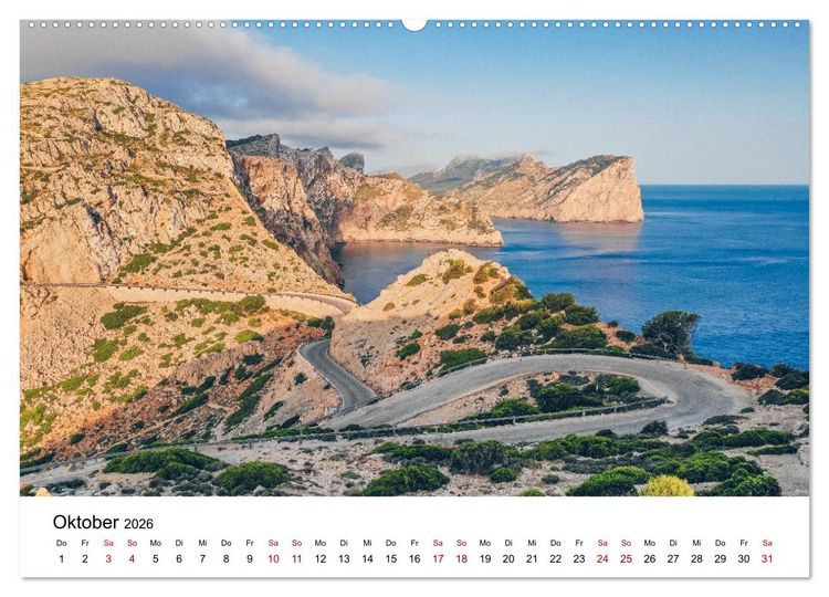 Produktbild: Halbinsel Formentor - Mallorcas n&ouml;rdliche Halbinsel (hochwertiger Premium Wandkalender 2026 DIN A2 quer), Kunstdruck in Hochglanz