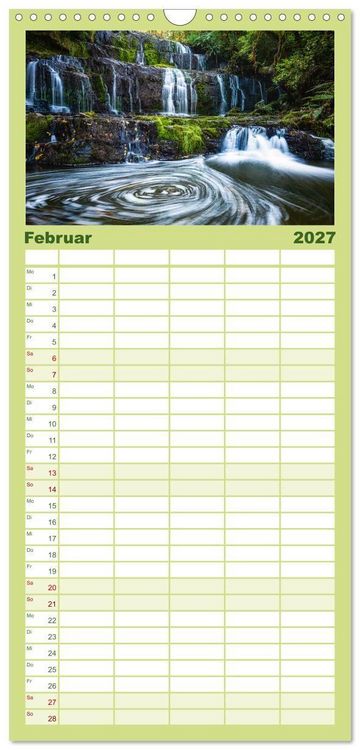 Produktbild: Familienplaner 2027 - Der S&uuml;den Neuseelands: Berge, Seen und traumhafte K&uuml;sten mit 5 Spalten (Wandkalender, 21 x 45 cm) CALVENDO