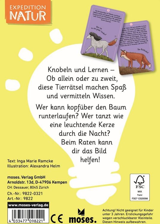 Produktbild: Expedition Natur 50 wundersame Tierr&auml;tsel