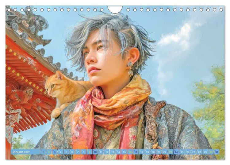 Produktbild: Japanische Figuren - Im Anime-Stil (Wandkalender 2027 DIN A4 quer), CALVENDO Monatskalender