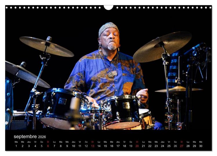 Produktbild: Jazz drums (Calendrier mural 2026 DIN A3 vertical), CALVENDO calendrier mensuel