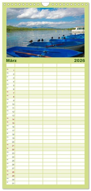 Produktbild: Familienplaner 2026 - Besal&uacute; und Banyolas mit 5 Spalten (Wandkalender, 21 x 45 cm) CALVENDO