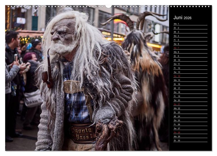 Produktbild: Krampus Kalender 2026 (Wandkalender 2026 DIN A2 quer), CALVENDO Monatskalender