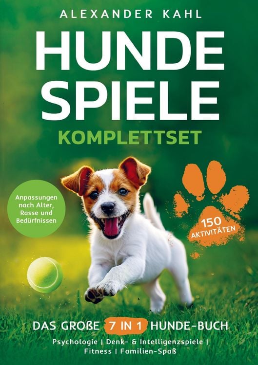 Produktbild: Hundespiele Komplettset - Das gro&szlig;e 7 in 1 Hunde-Buch mit 150 Aktivit&auml;ten