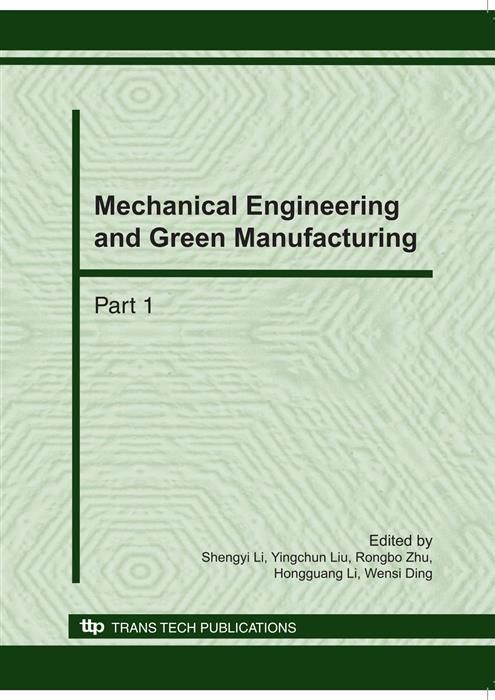 Produktbild: Mechanical Engineering and Green Manufacturing