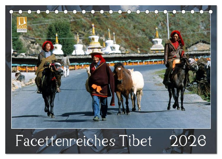 Produktbild: Facettenreiches Tibet (Tischkalender 2026 DIN A5 quer), CALVENDO Monatskalender