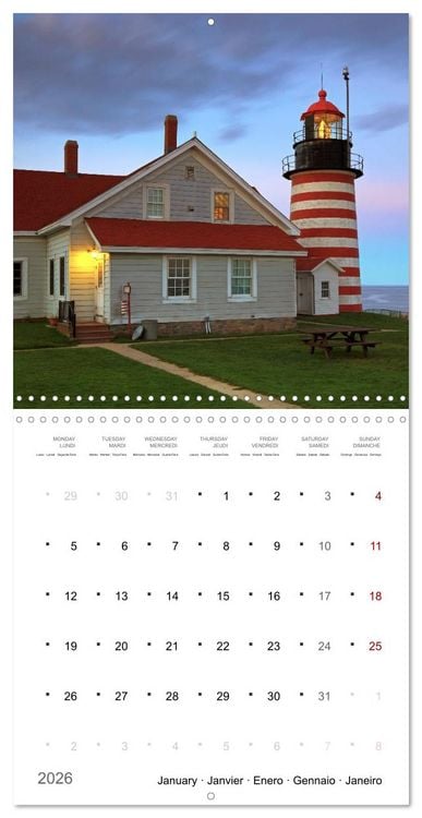 Produktbild: New England - from Rhode Island to Maine (Wall Calendar 2026 12 &times; 12 Inch) CALVENDO 12 Month Wall Calendar