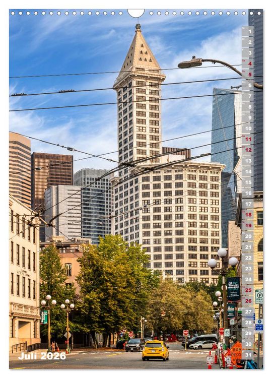Produktbild: SEATTLE Imposante Stadt- und Naturimpressionen (Wandkalender 2026 DIN A3 hoch), CALVENDO Monatskalender