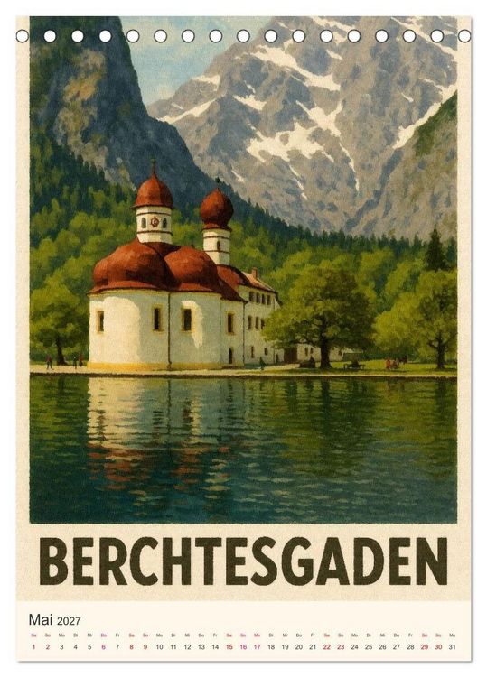 Produktbild: Alpine Impressionen Berchtesgadener Land (Tischkalender 2027 DIN A5 hoch), CALVENDO Monatskalender