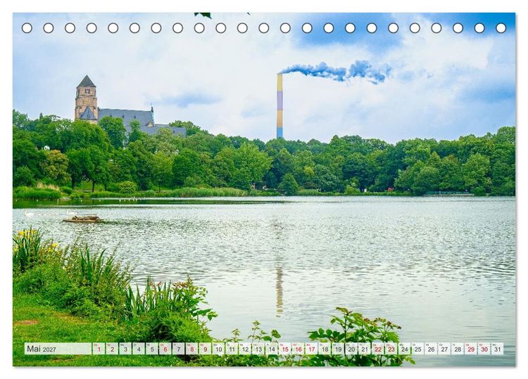 Produktbild: Ein Blick auf Chemnitz in Farbe (Tischkalender 2027 DIN A5 quer), CALVENDO Monatskalender