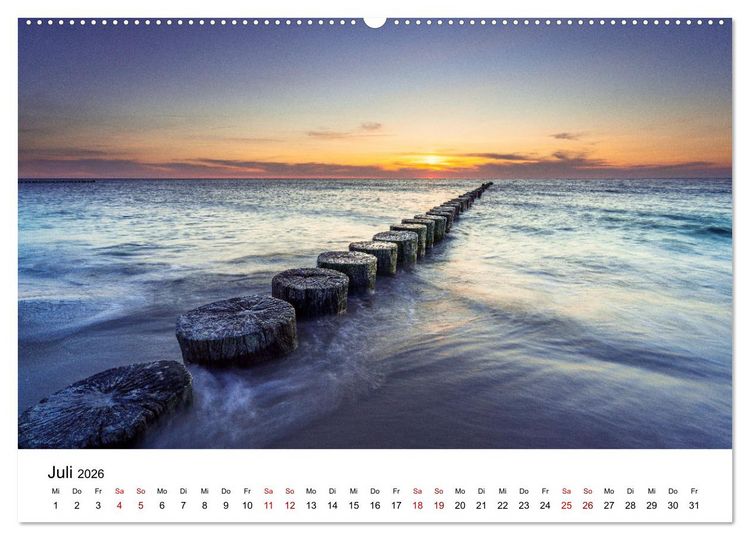 Produktbild: Naturwelten in Deutschland - Von Norden bis S&uuml;den (Wandkalender 2026 DIN A2 quer), CALVENDO Monatskalender