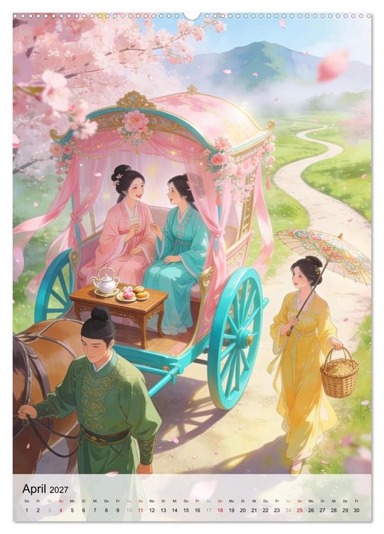 Produktbild: Hanfu und Herzensbande (hochwertiger Premium Wandkalender 2027 DIN A2 hoch), Kunstdruck in Hochglanz