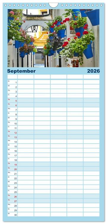 Produktbild: Familienplaner 2026 - Andalusien, Architektur und Tradition mit 5 Spalten (Wandkalender, 21 x 45 cm) CALVENDO
