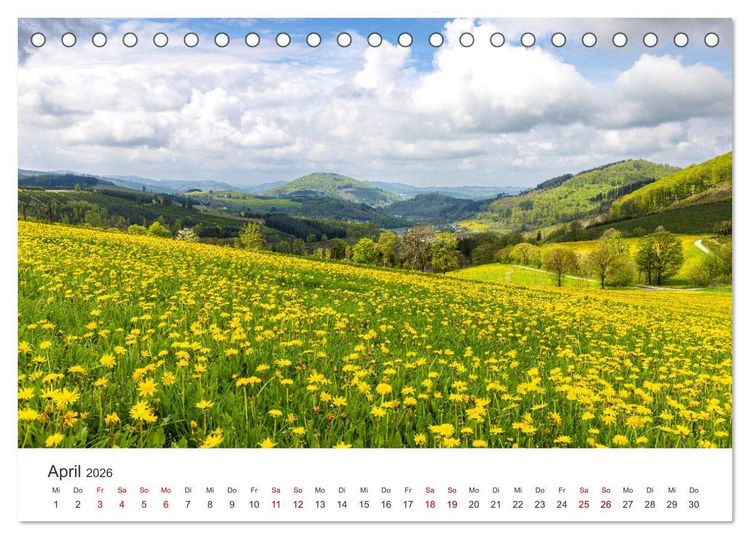 Produktbild: Sauerland - hier muss man mal gewesen sein (Tischkalender 2026 DIN A5 quer), CALVENDO Monatskalender
