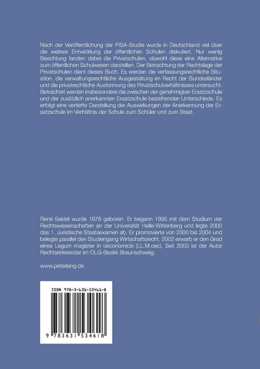 Produktbild: Die Anerkennung der privaten Ersatzschule und ihre Auswirkungen auf das Privatschulverh&auml;ltnis