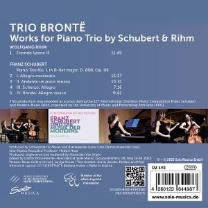 Produktbild: Schubert/Rihm: Werke f&uuml;r Klaviertrio