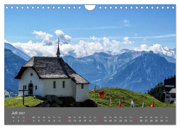 Produktbild: Wallis. Perle der Schweiz (Wandkalender 2027 DIN A4 quer), CALVENDO Monatskalender