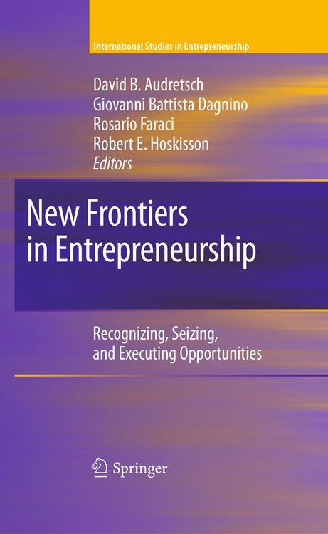 Produktbild: New Frontiers in Entrepreneurship