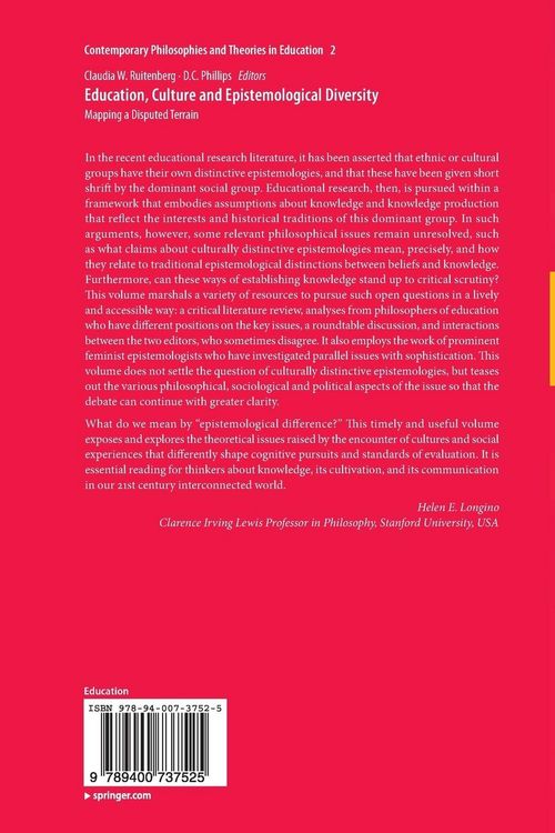 Produktbild: Education, Culture and Epistemological Diversity