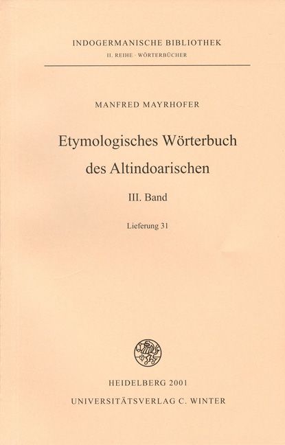 Produktbild: Etymologisches W&ouml;rterbuch des Altindoarischen