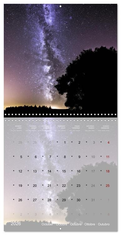 Produktbild: Galaxie cosmique (Calendrier mural carr&eacute; 2026 30x30 cm) Calendrier double avec une page pour vos prises de notes